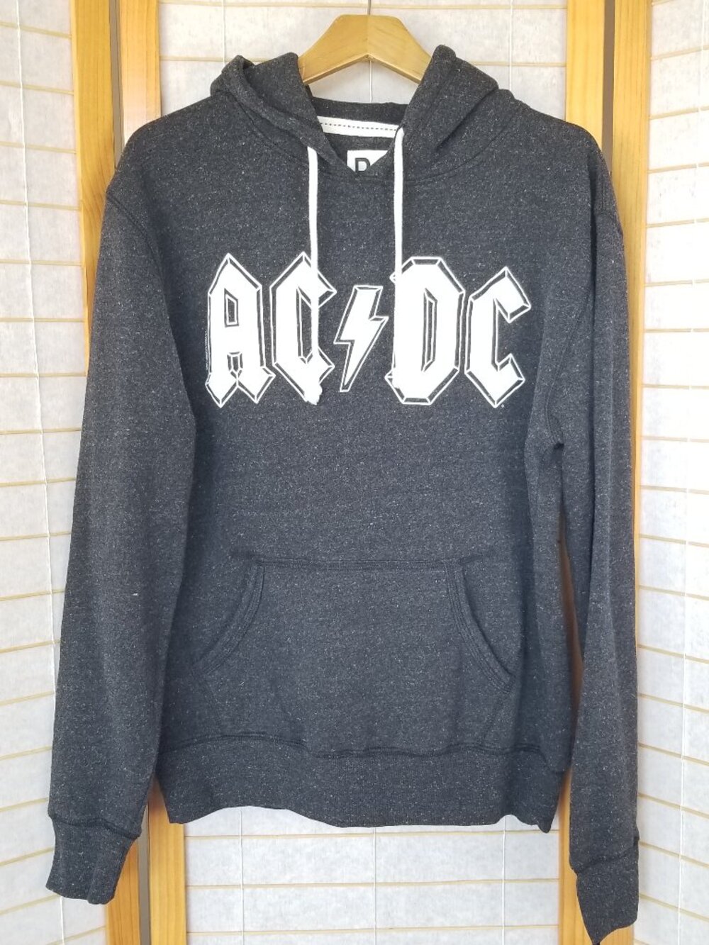 AC/DC Gray Band Hoodie Roots of Fight Adult Size Small